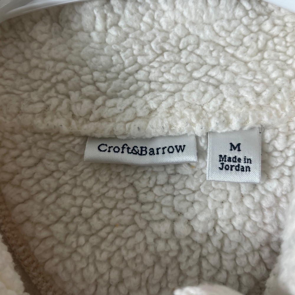 Croft & Barrow Cardinal Fleece Vest M Sherpa Neck Winter Cottagecore Gorpcore - Picture 3 of 8